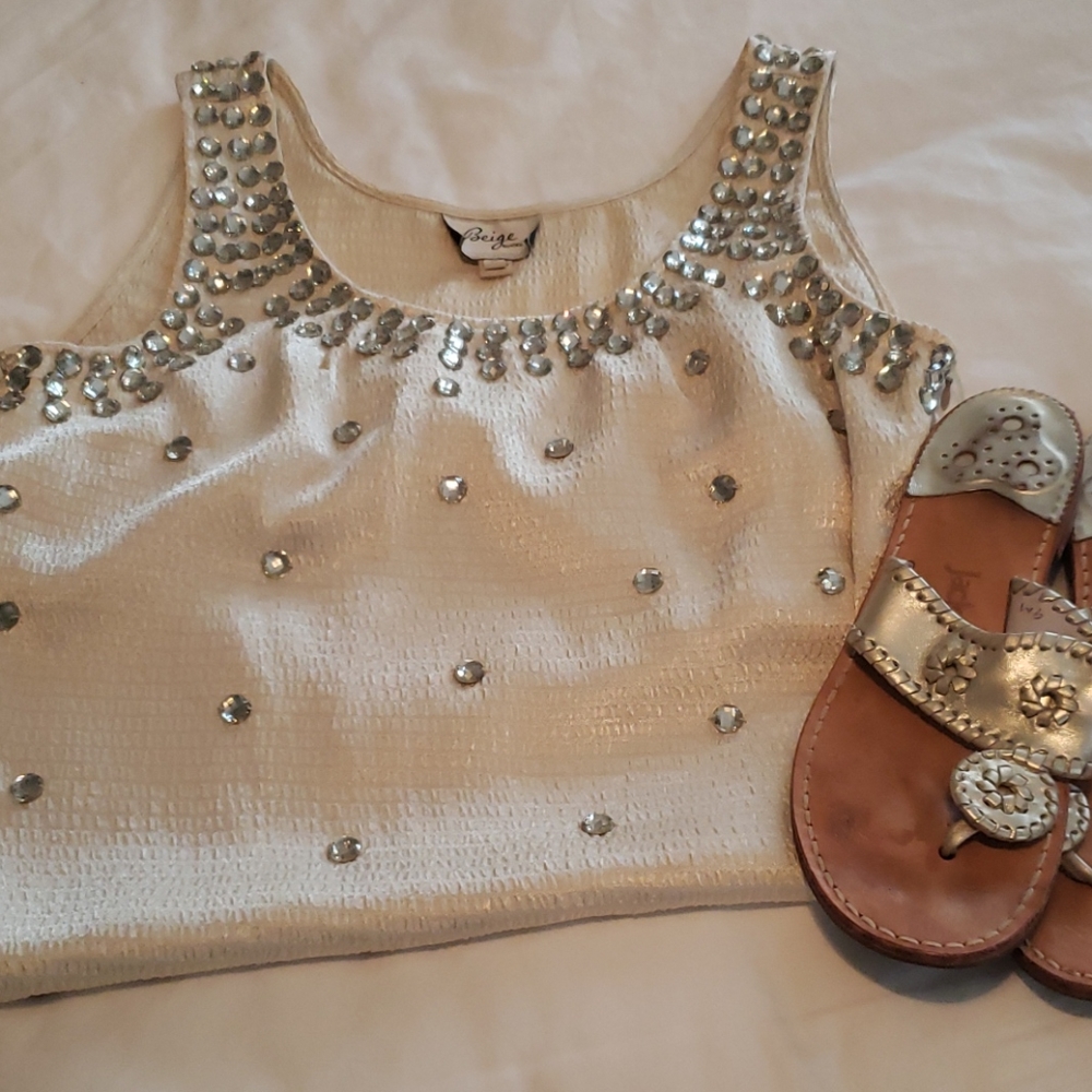 NWOT Beaded Tunic Dress
